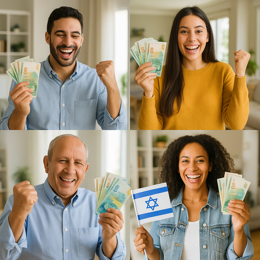 לקוחות מרוצים חוגגים הצלחה כלכלית